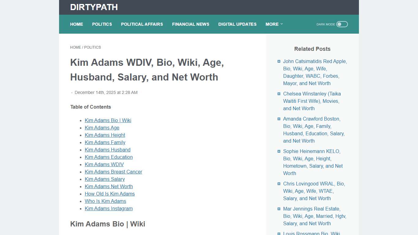 Kim Adams WDIV, Bio, Wiki, Age, Husband, Salary, and Net Worth